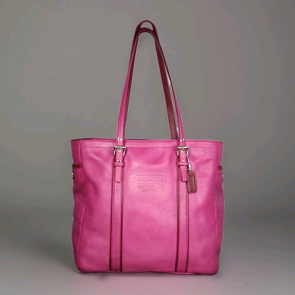 Coach Fuchsia Leather Tote